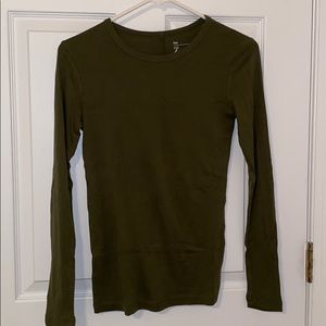 GAP: Military Green Bowery Crew Shirt